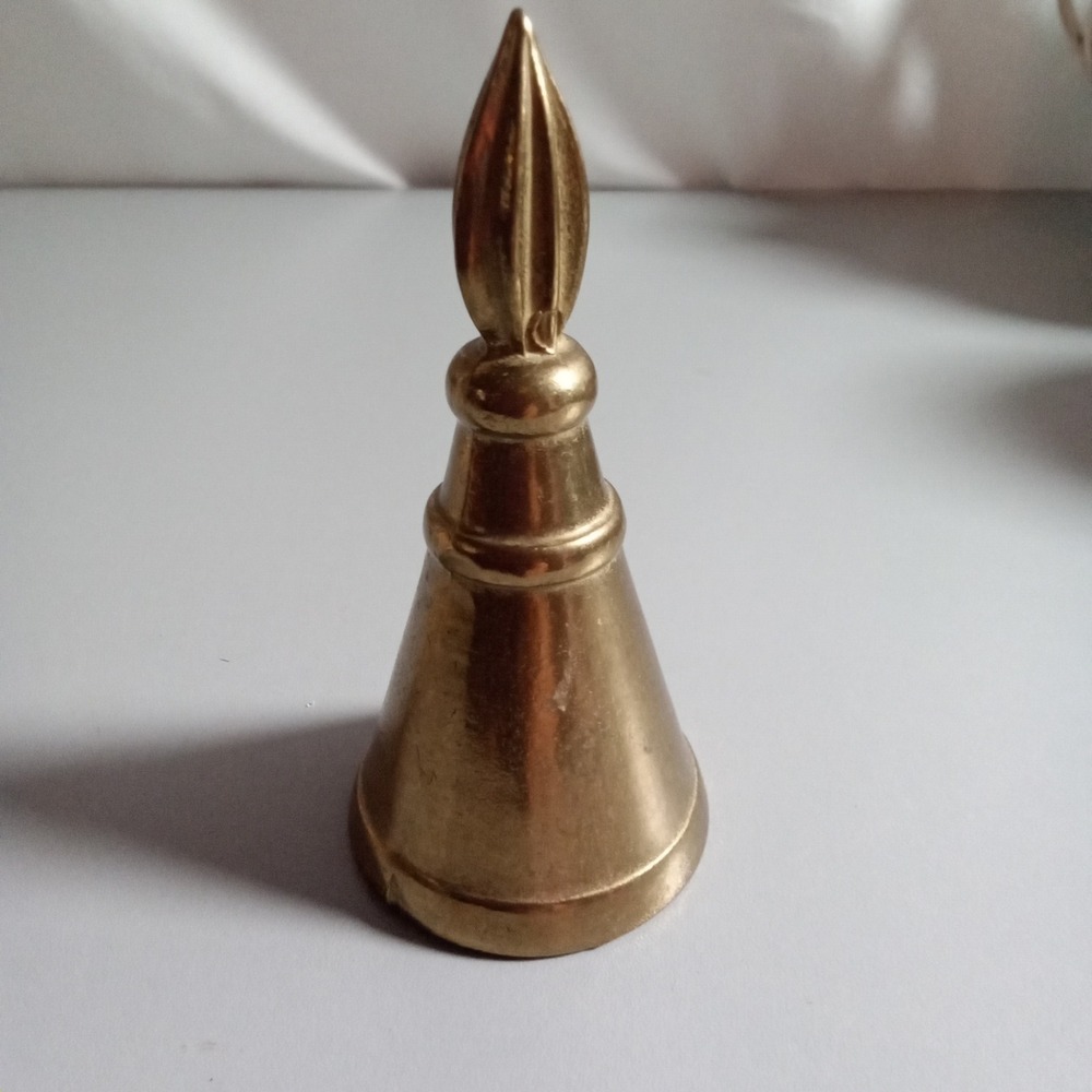 Vintage Handmade Solid Brass Candle Snuffer Made in Italy Lacquered Cone Finial